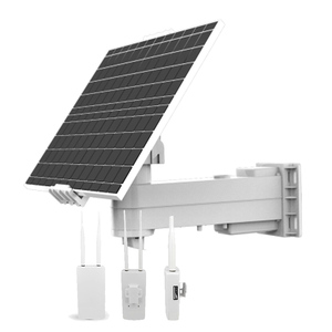 กลางแจ้ง4G LTE CPE โซล่าเซลล์4G เราเตอร์30W ชุดแผงโซลาร์เซลล์พร้อมเอาต์พุตพอร์ตอีเธอร์เน็ต4g กันน้ำ4G พร้อมช่องใส่ซิมการ์ด