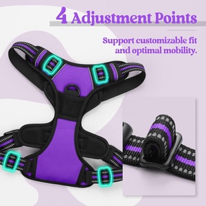 Hunde geschirr No Pull mit 2 Leinen clips, verstellbarer, weich gepolsterter, reflektieren der Oxford No Choke Pet Weste mit einfachem Griff - Product Image 2