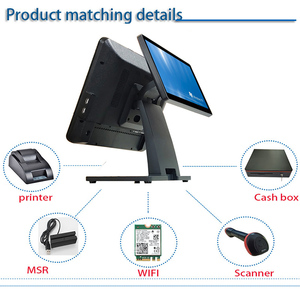 Système Windows 15 pouces écran tactile supermarché au détail système de point de vente caisse enregistreuse fournit un service après-vente vidéo - Product Image 3