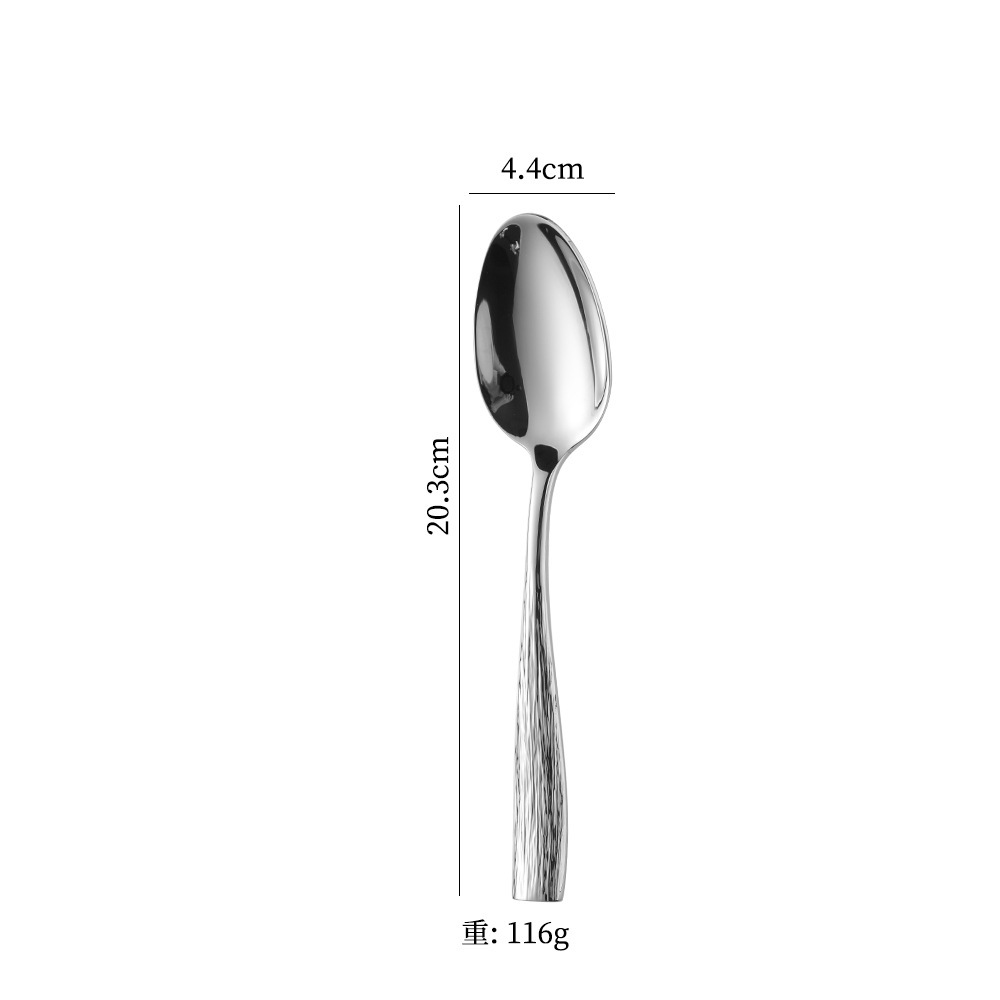 Cuillère en acier inoxydable argent-304