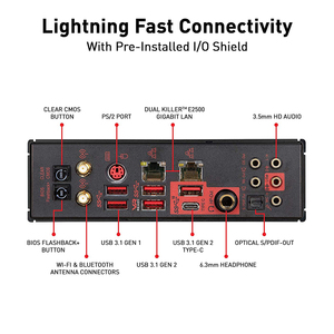 MSI MEG Z390 GODLIKE LGA1151 (Intel 8th and 9th Gen) M.<strong>2</strong> USB 3.<strong>1</strong> DDR4 Wi-Fi SLI CFX Extended ATX Z390 Used Gaming Motherboard - Product Image 5