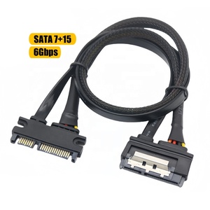 สายดาต้า2-in-1 2-1 LP4สายต่อ IDE 4ขาไปยัง SATA 15P สายชาร์จ SATA ตัวเมียพร้อมซีเรียล ATA III 7พินสำหรับ HDD SSD - Product Image 2