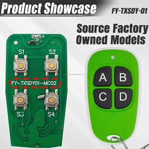 Top Choice 433MHz 4 pulsante codice personalizzabile a distanza supporta l'abbinamento Multi dispositivo per porte da Garage - Product Image 3