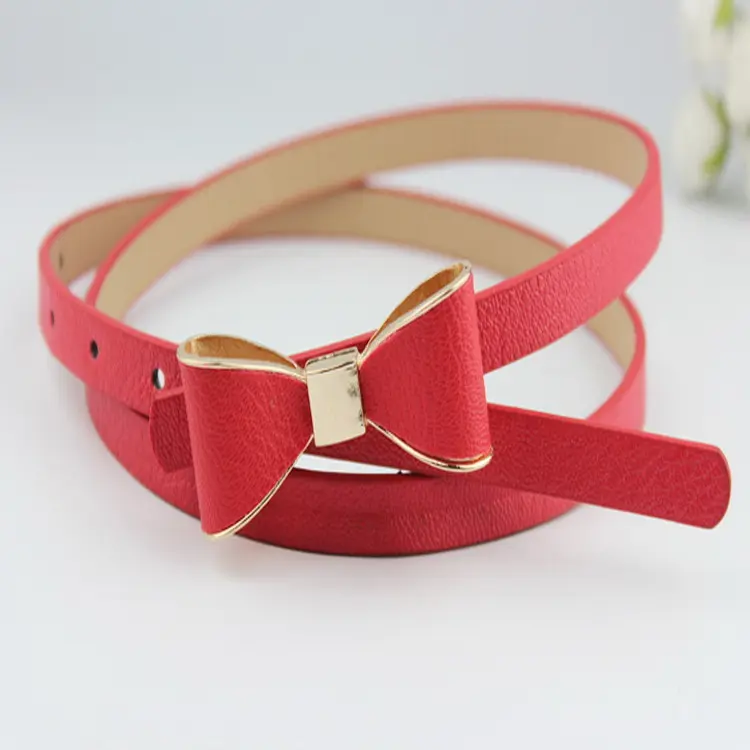 Hochwertige Legierung schnalle Multi Colors Elastic Tiny Belt Ceinture Geflochtener PU-Bogen gürtel