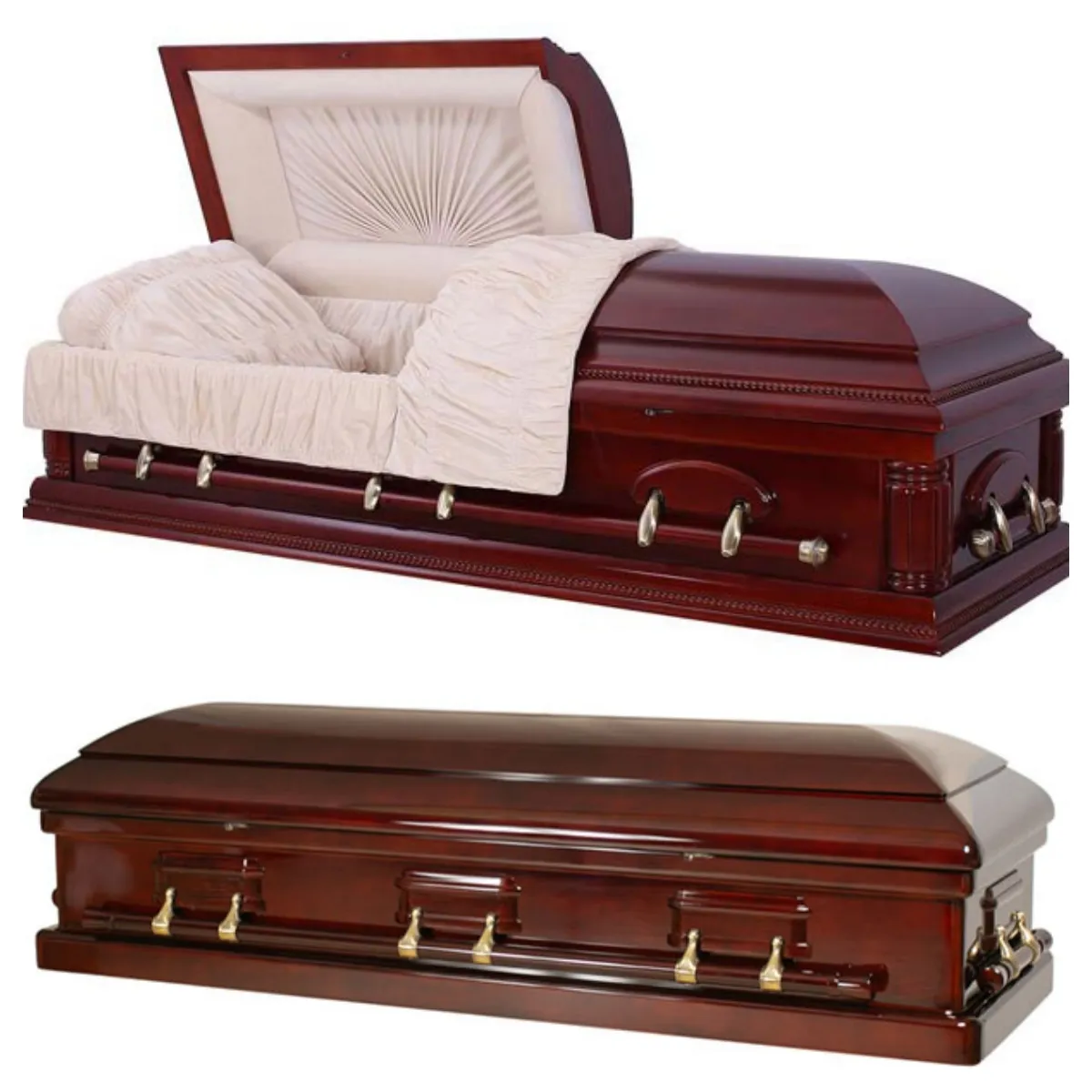 専門メーカーアメリカンスタイルの金属製の埋葬棺は軍用棺を処理します
