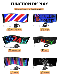 APP con schermo di visualizzazione flessibile a LED controllo delle animazioni con Pattern di testo programmabili con bordo del segno dell'auto a scorrimento del messaggio dello schermo a LED - Product Image 6