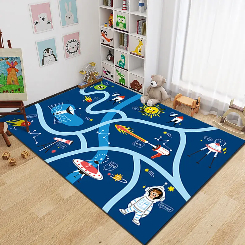 Tapis de jeu pour enfants tapis de jeu pour salle de jeux tapis de jeu de circulation routière pour chambre grand tapis de chambre d'enfant lavable antidérapant