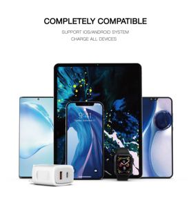 MOXOM PD 20W Type C Dual Ports Home <strong>Charger</strong> USB C QC3.0 Fast Charging Sublimation Phone <strong>Charger</strong> for Mi - Product Image 4