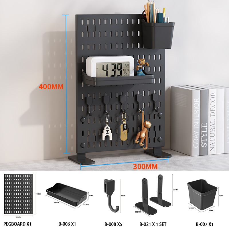 Ensemble de bureau vertical 4 noir