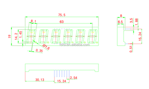 0,56 Zoll 6-stellige 7-Segment-LED-Anzeige gemeinsame Anoden zähler Digital Signages LED-Module - Product Image 5