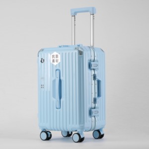 <strong>TSA</strong> Lock Suitcas Luggage with Anti-Bacterial Aluminum Frame Metal Frame <strong>Carryons</strong> with Phone Stand with Hooks and Front Handle - Product Image 5