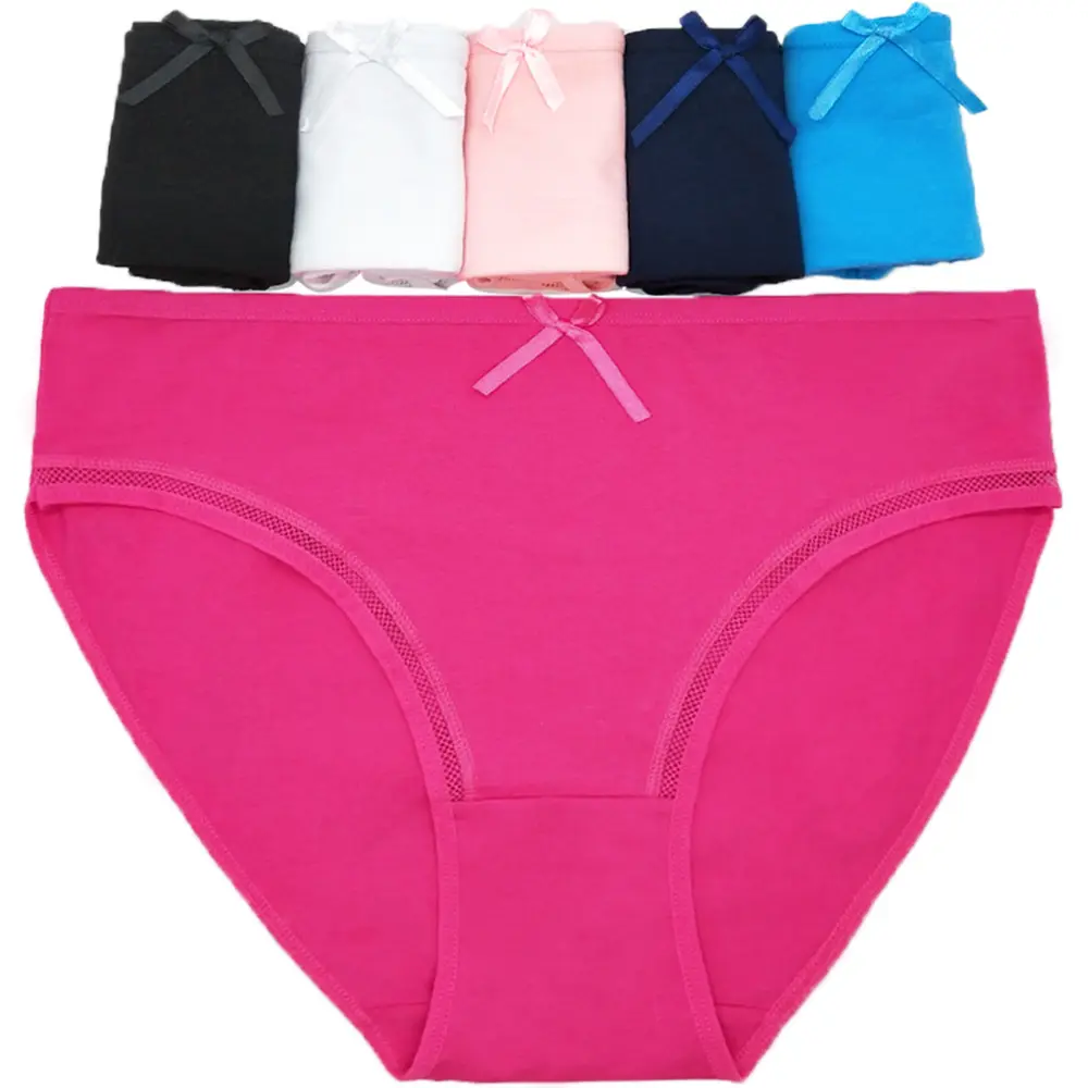 Grasas de alta calidad de las mujeres de gran tamaño ropa interior 95% algodón color liso bragas de gran tamaño las mujeres Dama Venta caliente