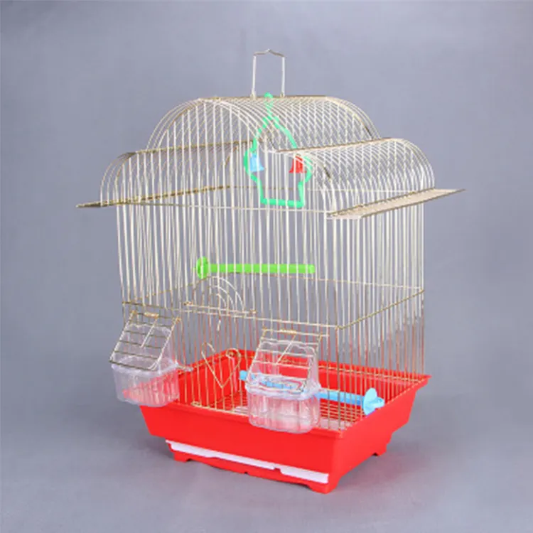 Großhandel Universal Wire Gold Dome Papageien käfig Indoor Kleiner Vogelkäfig