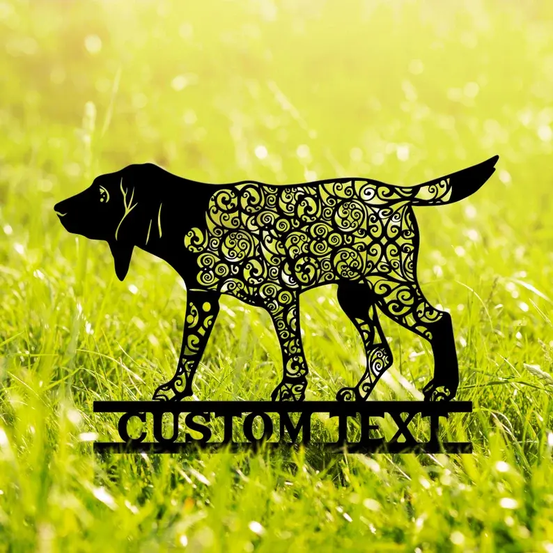 Decorazione da giardino personalizzata Hound pille Yard Art Dog Garden logo arredamento all'aperto regalo per gli amanti degli animali domestici per