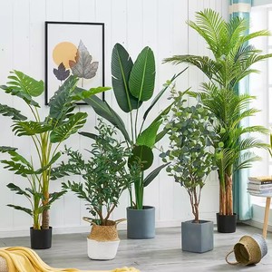 上海ハイシミュレーション装飾ミニ人工緑大きなプラスチック偽アレカヤシの葉植物大きな偽ヤシの木 - Product Image 6