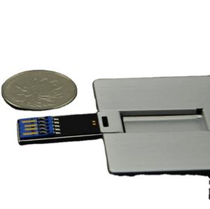自定义徽标USB2.0 3.0金属信用卡ID闪存驱动器4gb至128gb商务USB Pendrive新产品