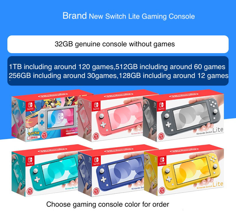 Nouvelle version Switch Lite, une des 5 couleurs