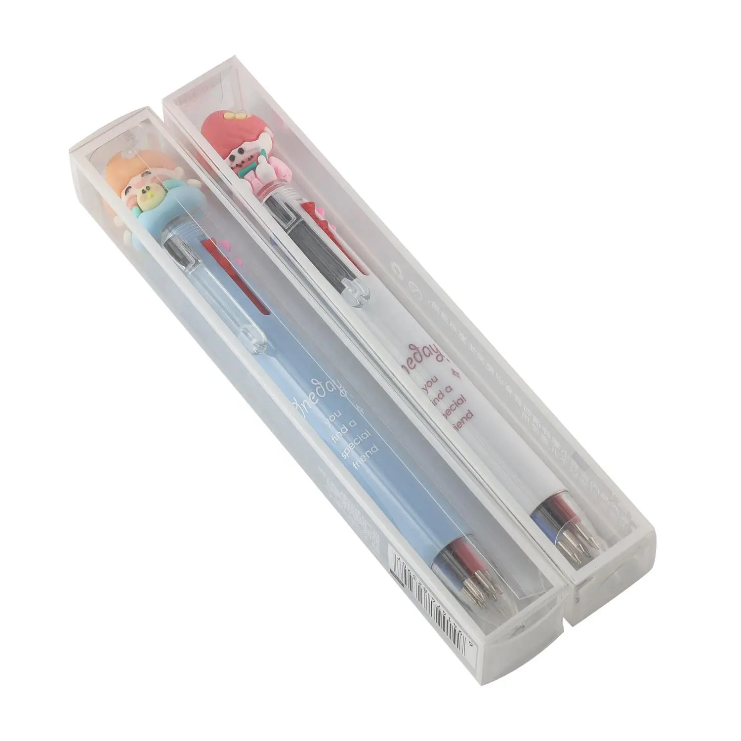 Boîte de stylo cadeau en plastique PVC, transparente et étanche, personnalisé, pour animal de compagnie, papeterie