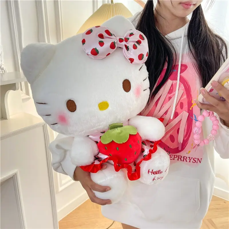 Phổ Biến Nhất Dâu Tây Hello Kt Nhồi Bông Búp Bê Bán Chạy Nhất Phim Hoạt Hình Phim Hoạt Hình Kitty Đồ Chơi Sang Trọng Cho Cô Gái