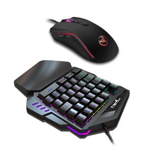 New Arrival HXSJ 35 Keys Gaming One-handed <strong>Keyboard</strong> and Mouse Combo With RGB Backlit USB Wired Mouse <strong>Keyboard</strong> Combos for Mac PC - Product Image 3