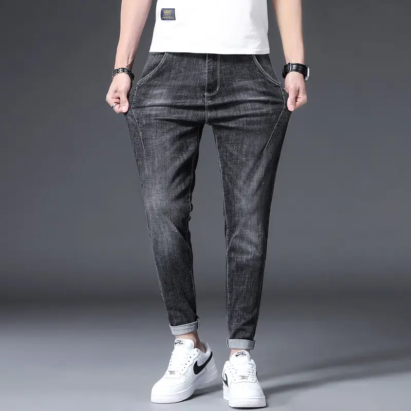 Outono novo jovem jeans reto coreano estilo jeans