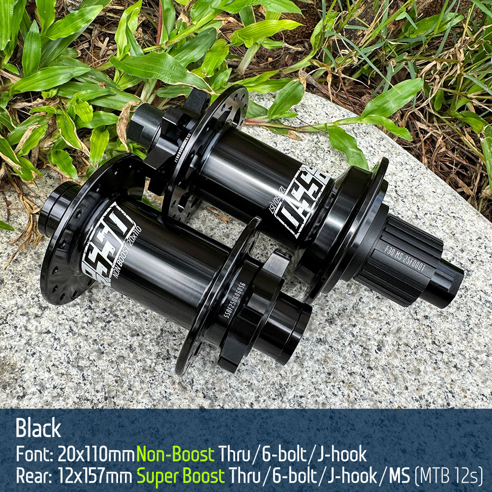 Noir F20x110 Non Boost+R12x157 Boost-MS-32 Trous-6-Boulons-J-Bend