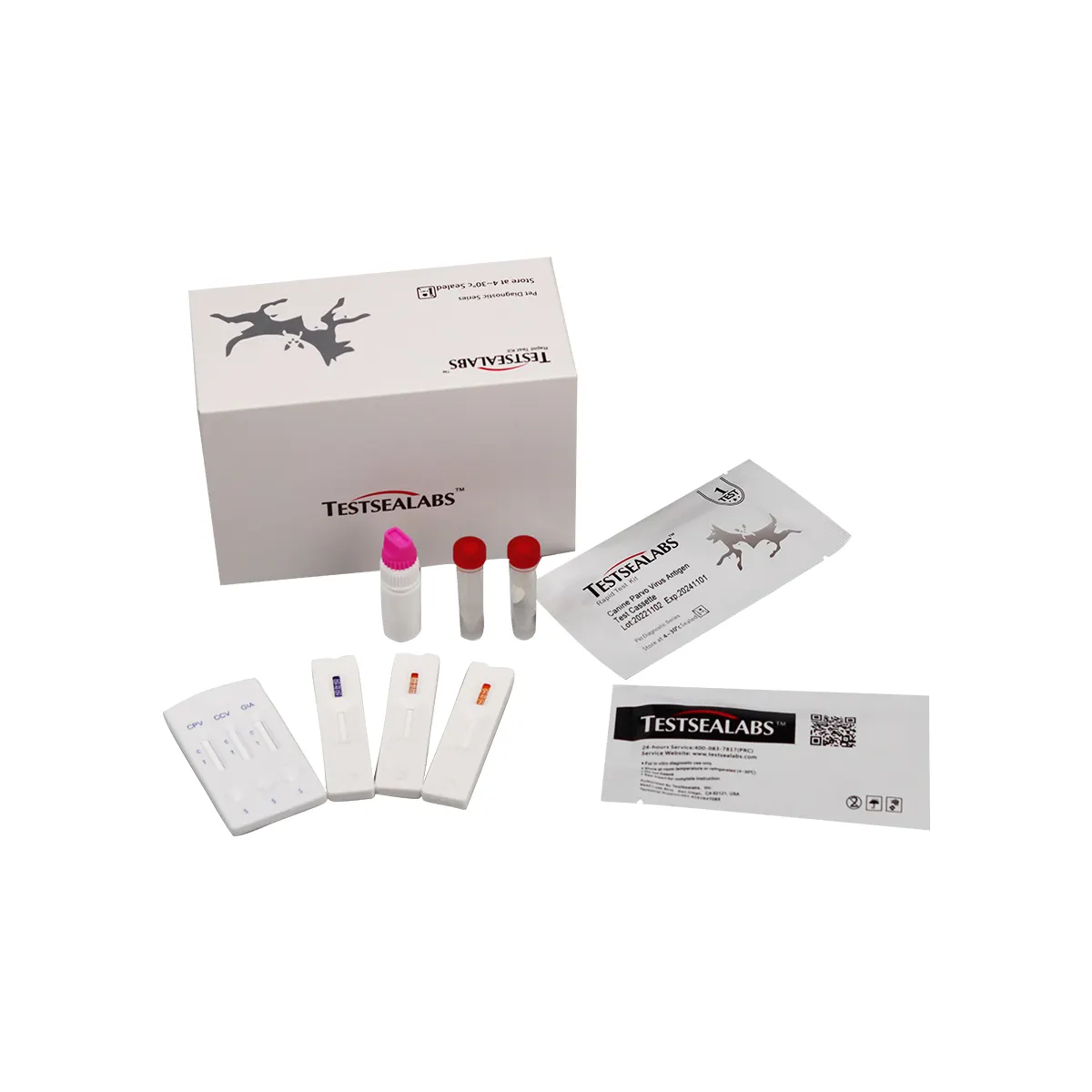 Testsealabs CPV/CDV Antibody Combo testi CPV/CDV Ab testi hızlı kedi hastalık testi