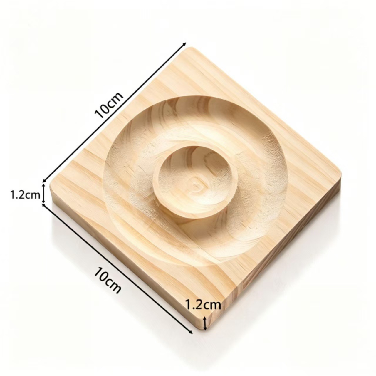 Plateau à bracelets en bois - Carré