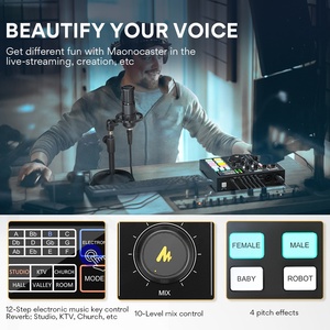 MAONOCASTER AM100 Professional Recording Studio Sound <strong>Card</strong> Noise Reduction Podcast Mixer Audio Interface Live Stream Sound <strong>Card</strong> - Product Image 4