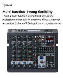 プロフェッショナル6チャンネル出力広電圧デジタルビデオサウンドカードミキサーアンプDjコントローラオーディオコンソールミキサー - Product Image 3