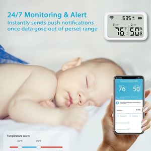 Alexa Smart <strong>Zigbee</strong> Temperature and Humidity <strong>Sensor</strong> Wireless Luminous Intensity Home Automation <strong>Module</strong> 405 Temperature <strong>Sensor</strong> - Product Image 2