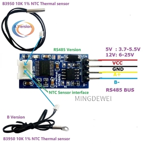 4XDC5V-24V RS485 RS232 Sensor de temperatura TTL Modbus RTU NTC termistor adquisición remota Monitor módulo reemplazar DS18B20 PT100