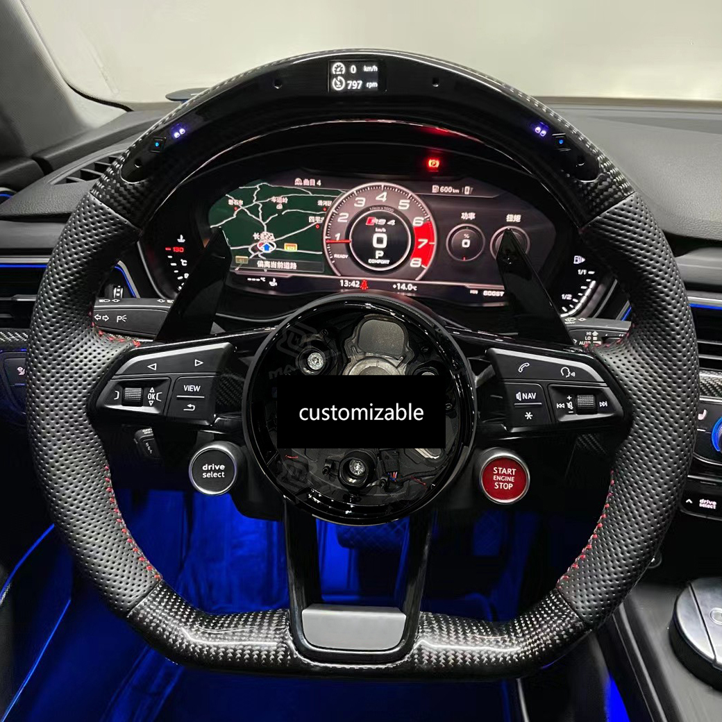 LED Carbon Fiber Steering Wheel - Bare Wheel