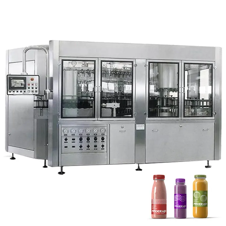 Automática botella de Pet botella de bebida de jugo de agua Mineral llenado de líquido de embalaje máquina de embotellado para línea de producción