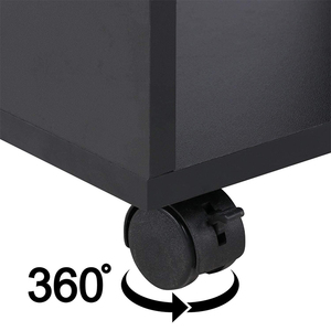 DU'S-MESA DE JUEGOS sencilla y moderna para ordenador, mesa de madera con bandeja para teclado, escritorio de aprendizaje negro con cajones - Product Image 3