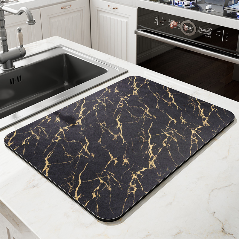 Tapis de drainage sans lavage - Pierre à base d'eau gris clair