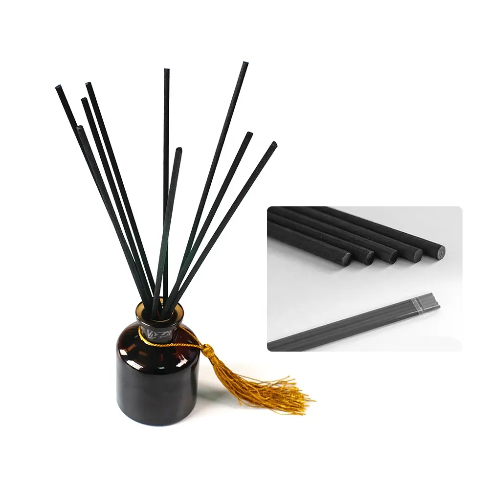 Black White Scented Oil Diffuser Decorate Glass Bottle Aroma Reed Stick for Home Fragrance