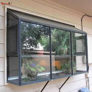 Modern <strong>Design</strong> Double-Glazed Garden <strong>Window</strong> with Aluminum <strong>Frame</strong> Swing Open <strong>Style</strong> and Magnetic Screen From Foshan Factory - Product Image 1