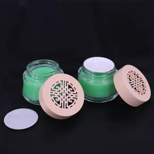 Lọ Đựng Nước Hoa Gel Xe Hơi Màu Trơn Có Nắp Gỗ Hộp Đựng Nước Hoa Làm Mát Không Khí Đế Đựng Nước Hoa Xe Hơi Bình Thủy Tinh Khuếch Tán Làm Mát Không Khí - Product Image 4