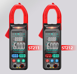 ST211 dijital kelepçe metre 6000 sayım multimetre DC/AC gerilim akım test cihazı araba Amp Hz büyük renkli ekran NCV Ohm test - Product Image 6