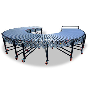 Rubber-coated Anti-slip V Belt Roller <strong>Conveyor</strong> Line Customized Retractable Roller <strong>Conveyor</strong> for Farm Feed Bags <strong>Unloading</strong> <strong>Loading</strong> - Product Image 1