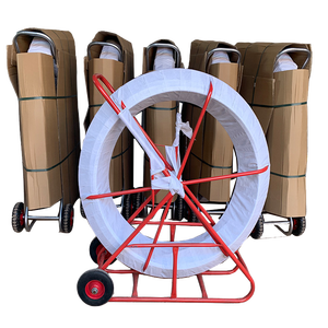 Underground Fiber Glass Duct Rodder 4.5mm 100m Tracebale Cooper Core Fiberglass Cable Push Duct Rodder