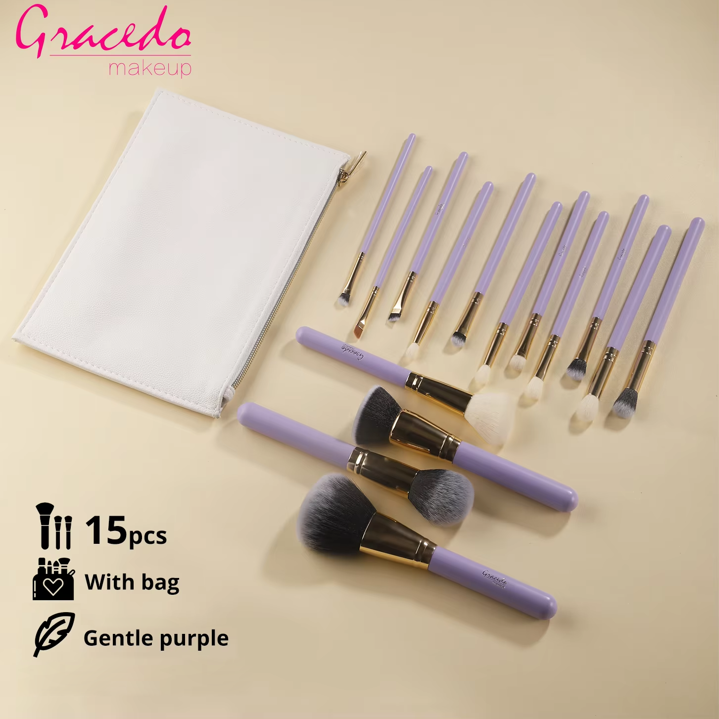 Couleur violet/or 15 pièces