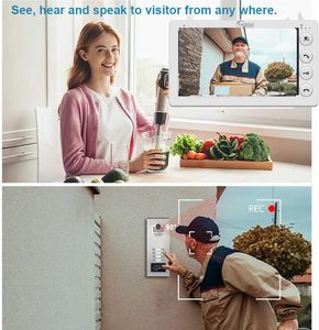 Anjielo Smart Sistema de videoportero de 4 unidades Videoportero para el hogar y los apartamentos para uso residencial - Product Image 4