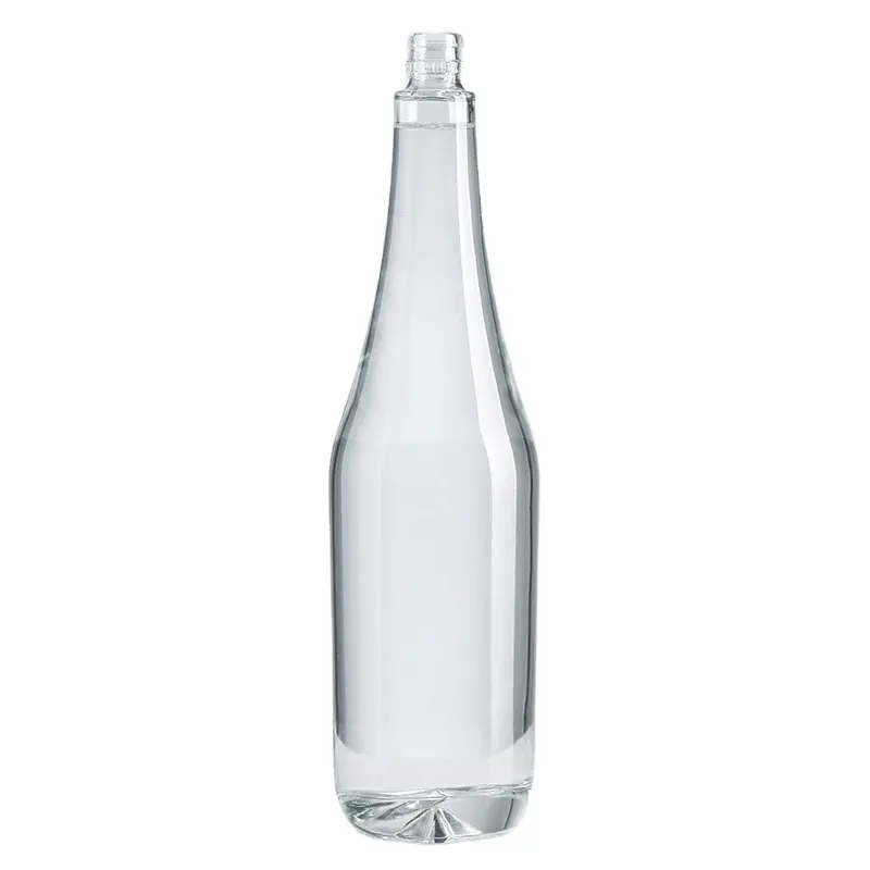 1リットルガラスウォッカボトル中国サプライヤー空の酒瓶