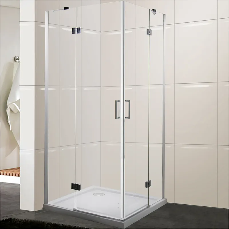 חדר מקלחת עם דלת הזזה ללא מסגרת דלתות מקלחת מזכוכית מחוסמת דלת מקלחת אמבטיה כפולה דלת מקלחת במלון