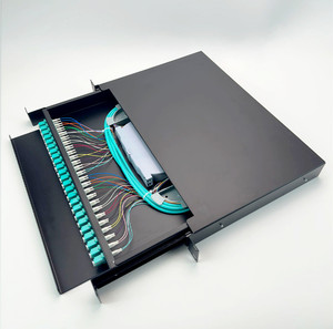 Placa de conexión ODF de 12 núcleos OM3 OM4 24 núcleos 24 puertos panel de conexión de fibra óptica oscilante - Product Image 2