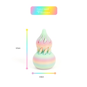 Đồ chơi bầu bí xoay 3D in kỹ thuật số dành cho người lớn, có nhạc, giải tỏa căng thẳng, màu cầu vồng, làm bằng nhựa - Product Image 2