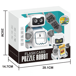 LKおもちゃ新着教育用認知カードパズルロボット60フラッシュカード120内容ダンスプログラム音楽付きロボットおもちゃ - Product Image 5