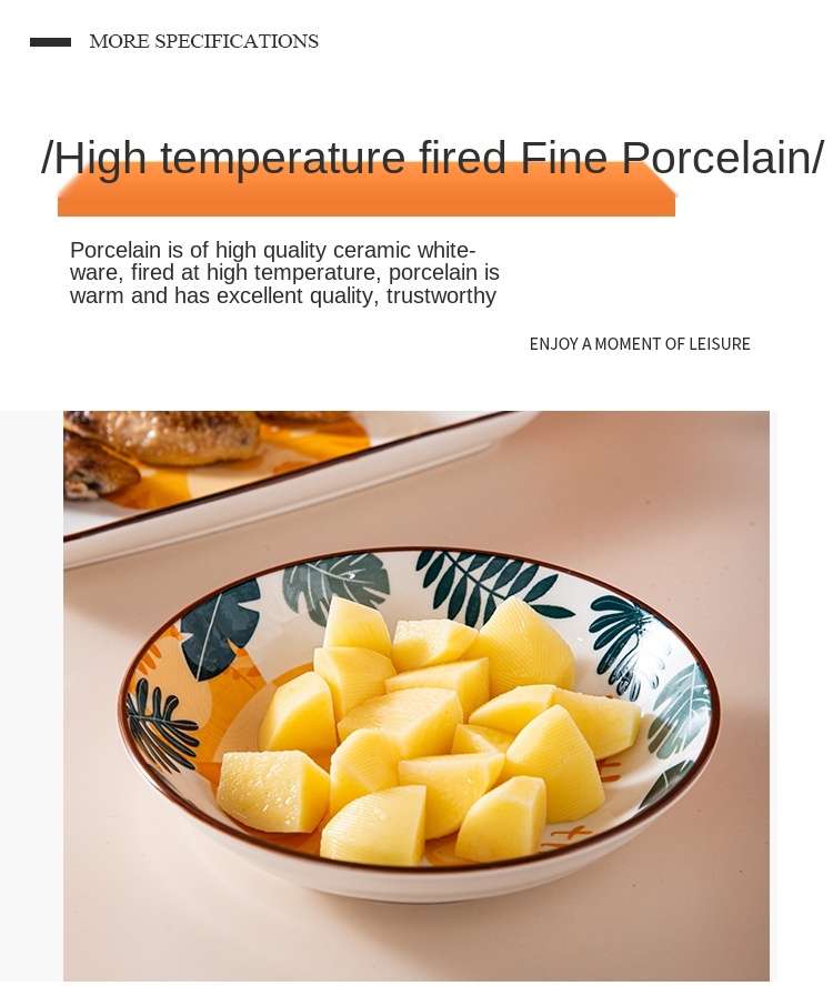 Dinner Set Plate Ceramic Porcelain Floral Tiger Design Luxury Cheap Wholesale Dishes Plates Sets Dinnerware
